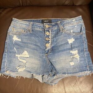 Vervet Women's (young girls) Distressed Blue Denim Shorts
